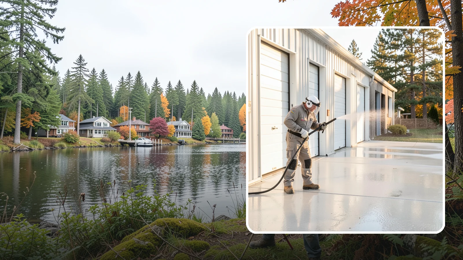 Self-Storage Facility Cleaning in La Conner, Skagit County, WA - Facility-wide exterior cleaning for self-storage sites that brightens roll-up doors, corridors, and drive lanes across sprawling...