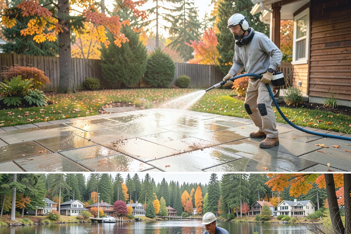Self-Storage Facility Cleaning in La Conner, Skagit County, WA - Annual or semi-annual cleaning in spring and early fall keeps a storage facility bright through the Northwest's wet months.