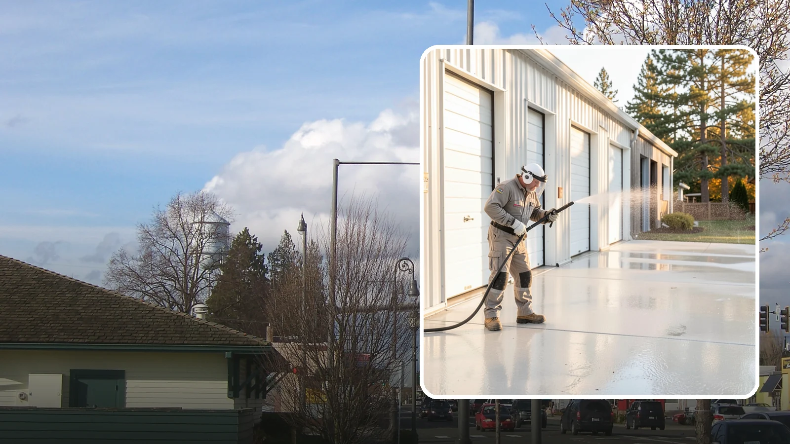 Self-Storage Facility Cleaning in Marysville, Snohomish County, WA - Facility-wide exterior cleaning for self-storage sites that brightens roll-up doors, corridors, and drive lanes across sprawling...