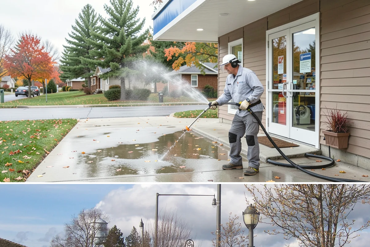 Self-Storage Facility Cleaning in Marysville, Snohomish County, WA - Annual or semi-annual cleaning in spring and early fall keeps a storage facility bright through the Northwest's wet months.