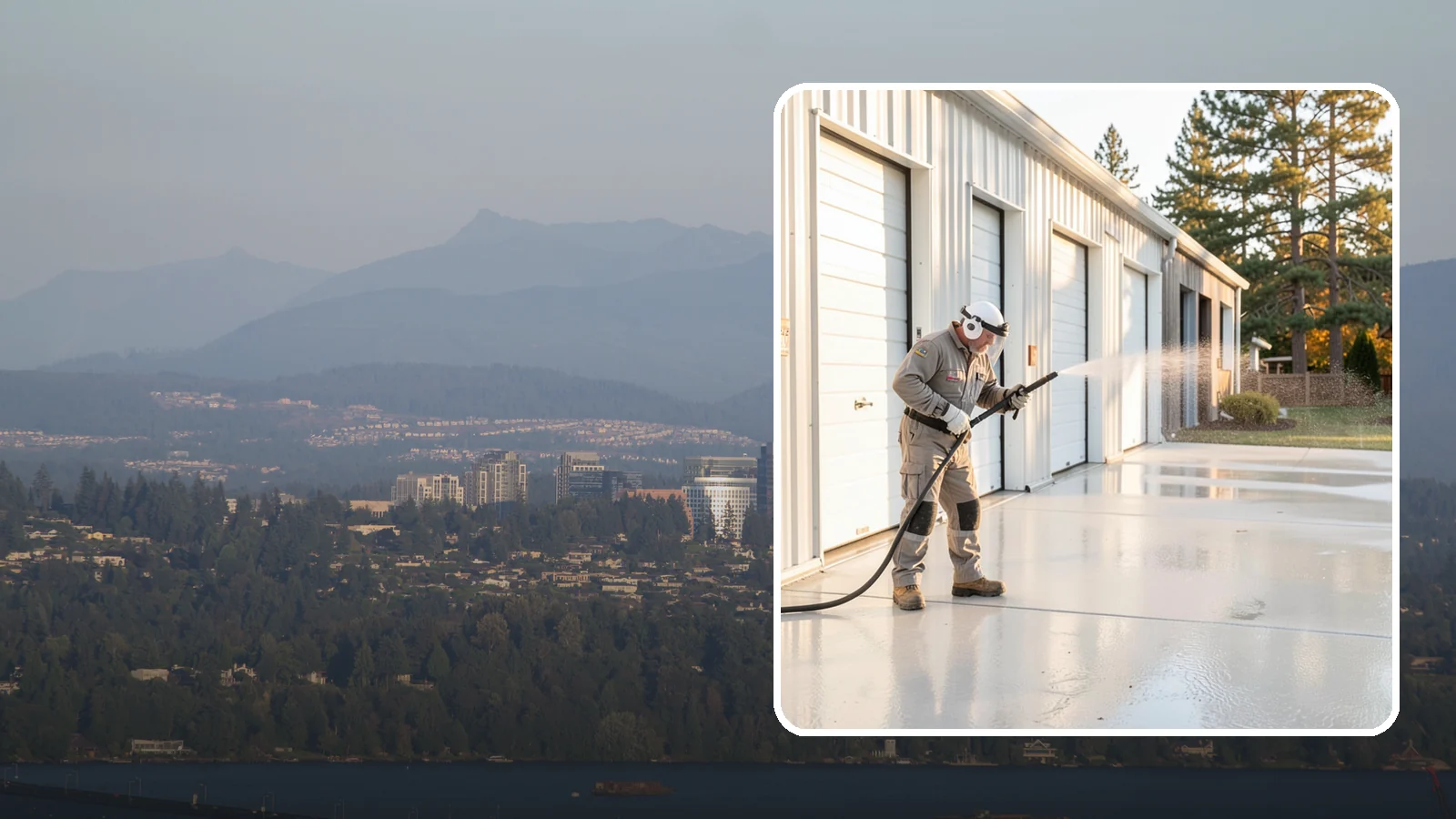 Self-Storage Facility Cleaning in Medina, King County, WA - Facility-wide exterior cleaning for self-storage sites that brightens roll-up doors, corridors, and drive lanes across sprawling...