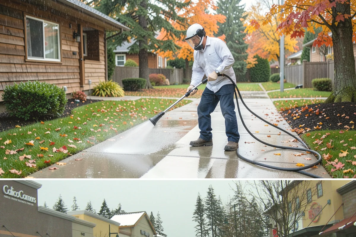 Self-Storage Facility Cleaning in Mill Creek, Snohomish County, WA - Annual or semi-annual cleaning in spring and early fall keeps a storage facility bright through the Northwest's wet months.