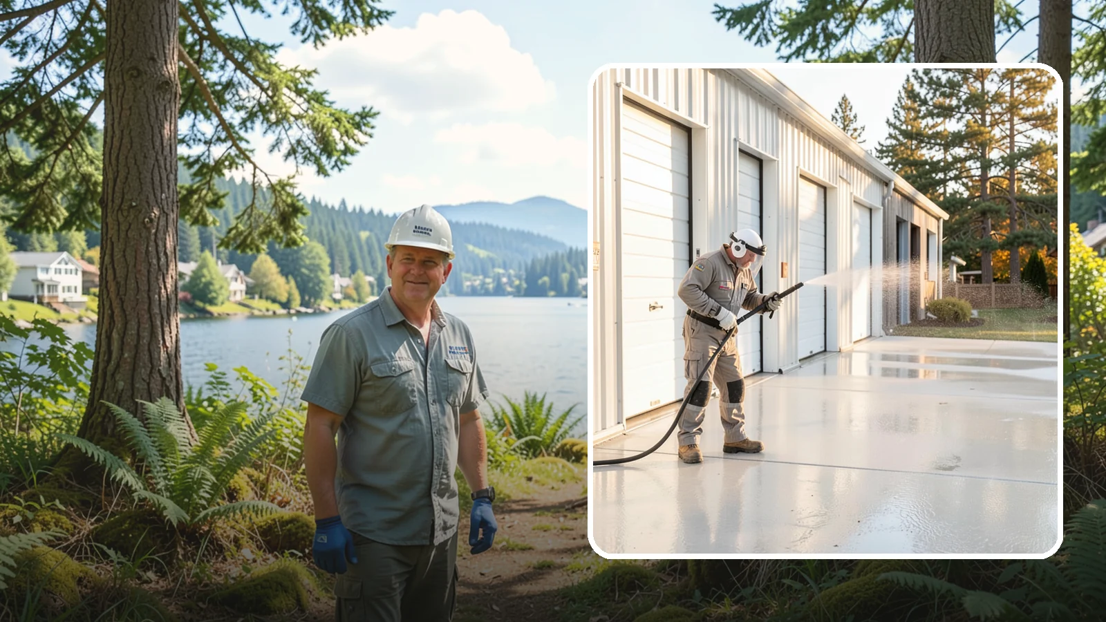 Self-Storage Facility Cleaning in Milton, King County, WA - Facility-wide exterior cleaning for self-storage sites that brightens roll-up doors, corridors, and drive lanes across sprawling...