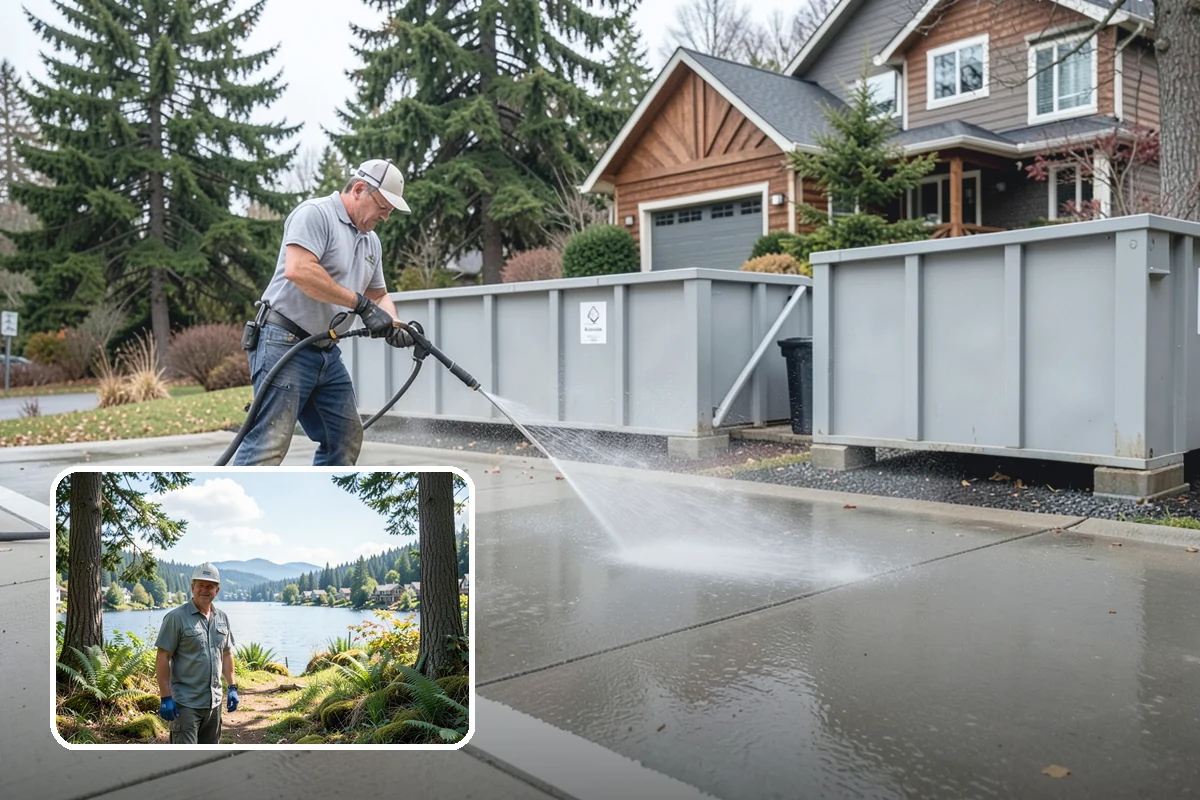 Self-Storage Facility Cleaning in Milton, King County, WA - Brightens long rows of roll-up doors and metal panels