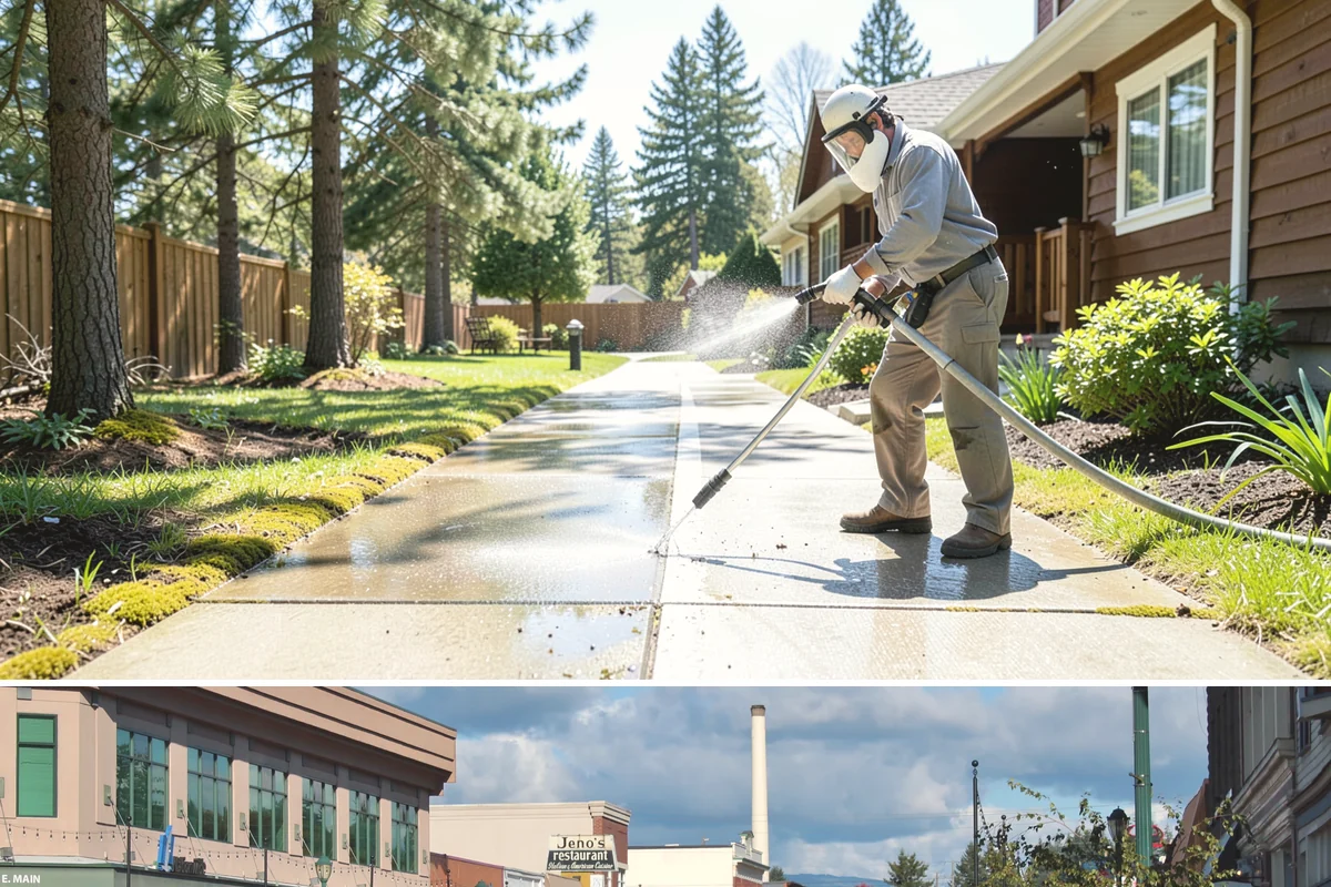 Self-Storage Facility Cleaning in Monroe, Snohomish County, WA - Annual or semi-annual cleaning in spring and early fall keeps a storage facility bright through the Northwest's wet months.