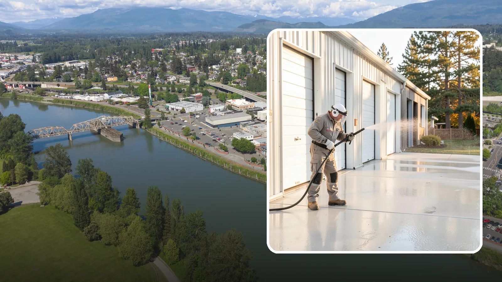Self-Storage Facility Cleaning in Mount Vernon, Skagit County, WA - Facility-wide exterior cleaning for self-storage sites that brightens roll-up doors, corridors, and drive lanes across sprawling...