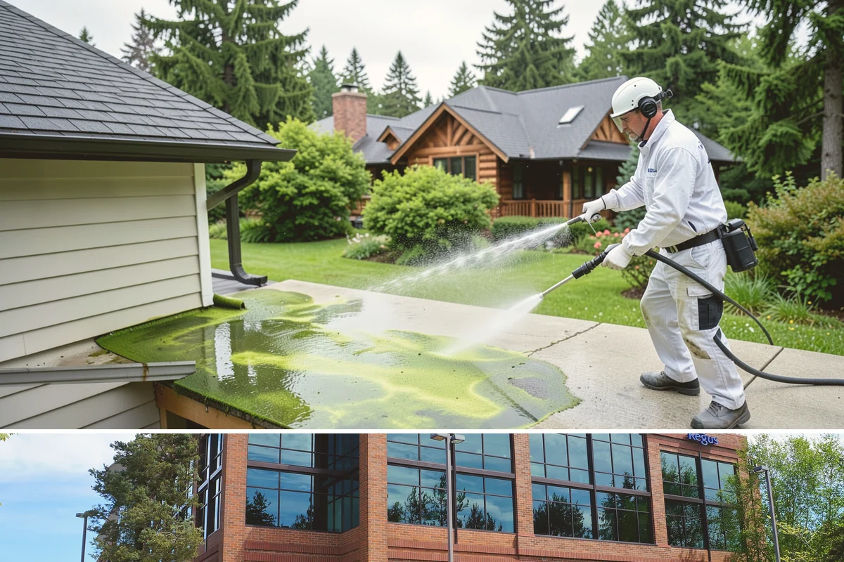 Self-Storage Facility Cleaning in Mountlake Terrace, Snohomish County, WA - Annual or semi-annual cleaning in spring and early fall keeps a storage facility bright through the Northwest's wet months.