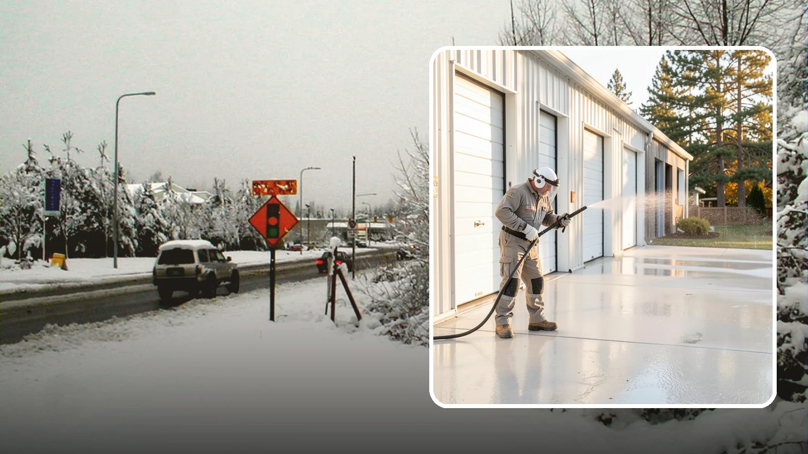 Self-Storage Facility Cleaning in Newcastle, King County, WA - Facility-wide exterior cleaning for self-storage sites that brightens roll-up doors, corridors, and drive lanes across sprawling...