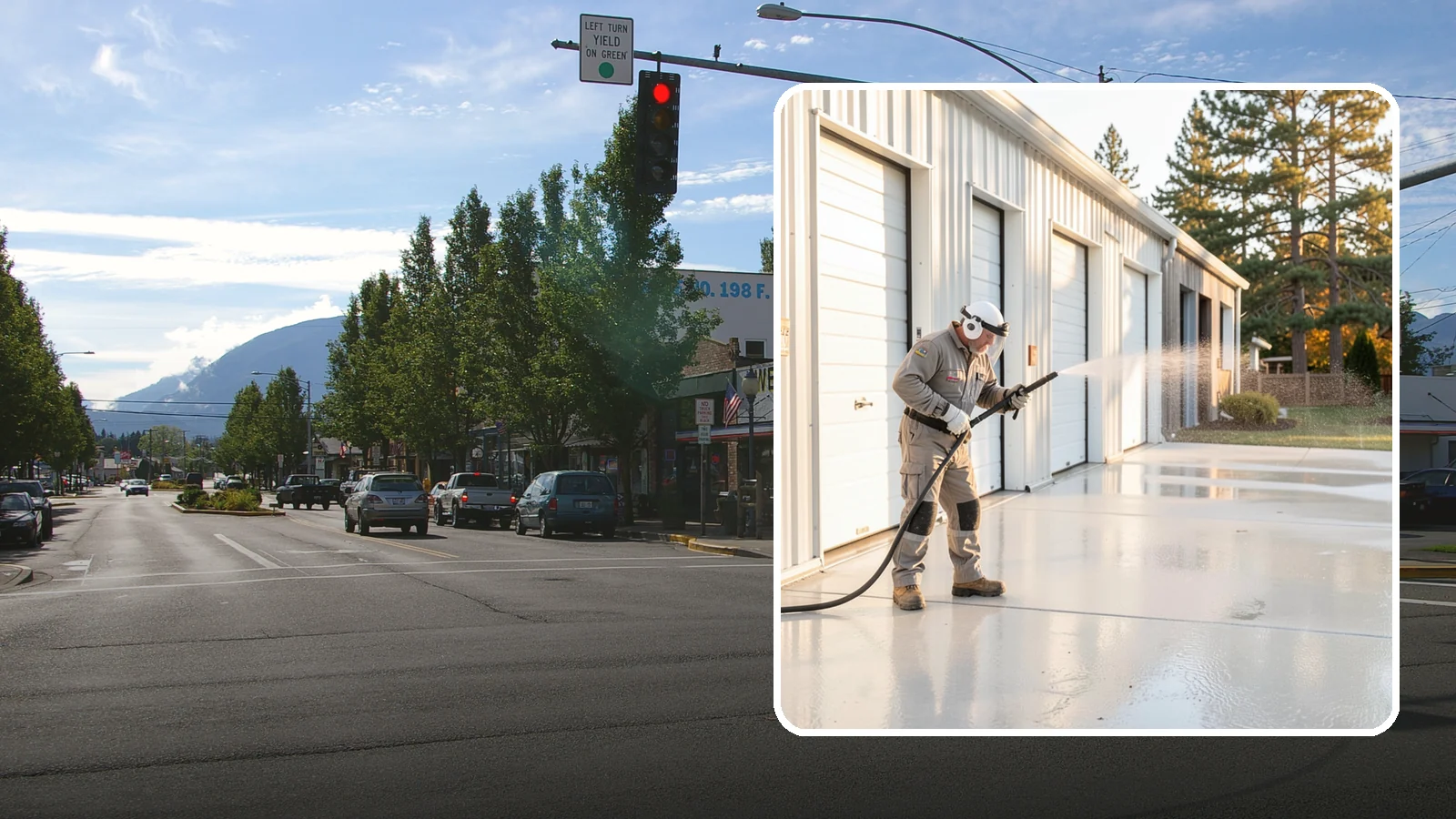 Self-Storage Facility Cleaning in North Bend, King County, WA - Facility-wide exterior cleaning for self-storage sites that brightens roll-up doors, corridors, and drive lanes across sprawling...