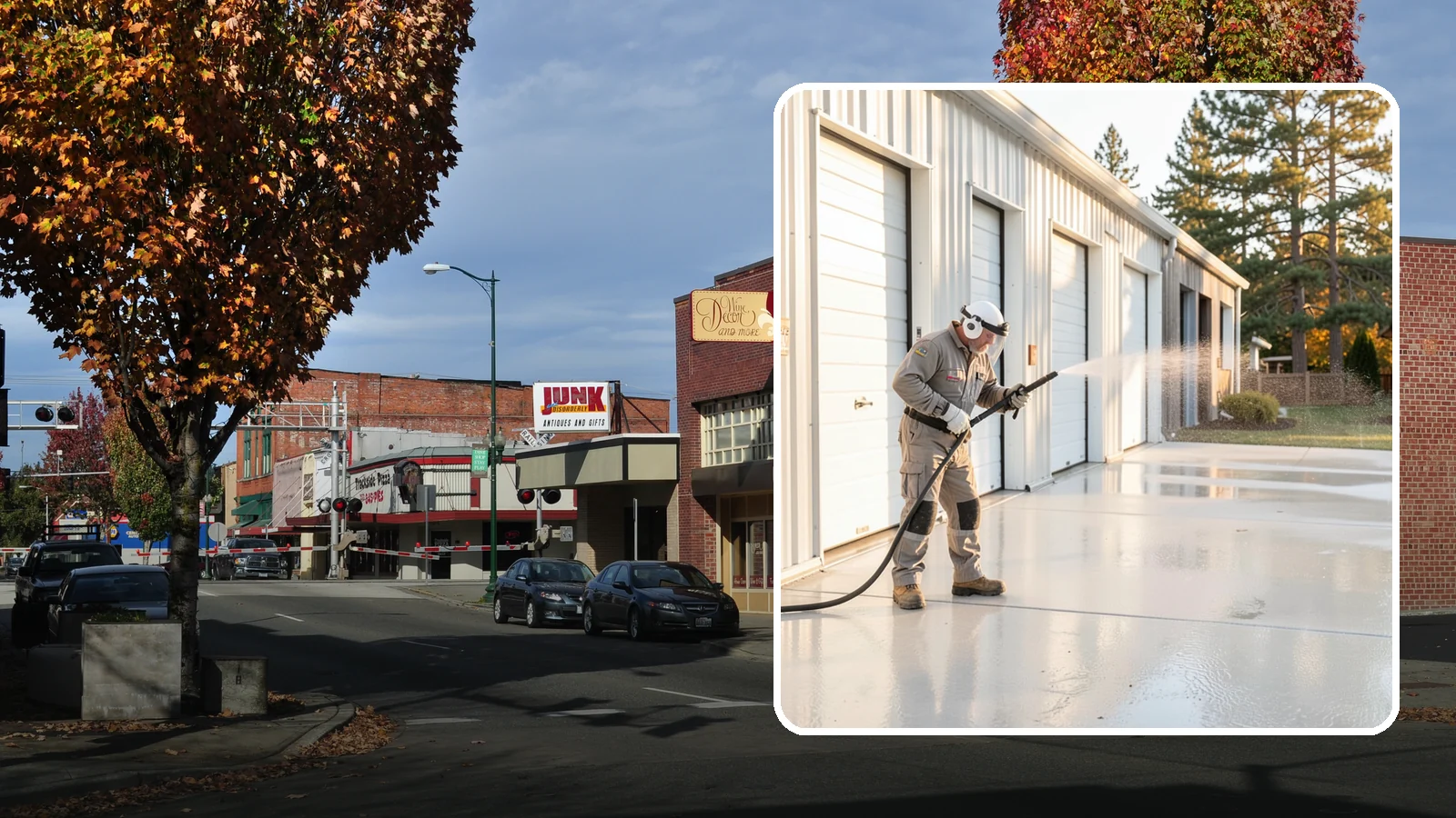 Self-Storage Facility Cleaning in Puyallup, Pierce County, WA - Facility-wide exterior cleaning for self-storage sites that brightens roll-up doors, corridors, and drive lanes across sprawling...