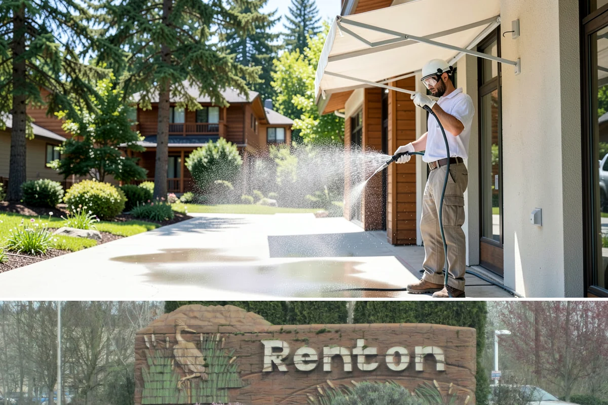 Self-Storage Facility Cleaning in Renton, King County, WA - Annual or semi-annual cleaning in spring and early fall keeps a storage facility bright through the Northwest's wet months.