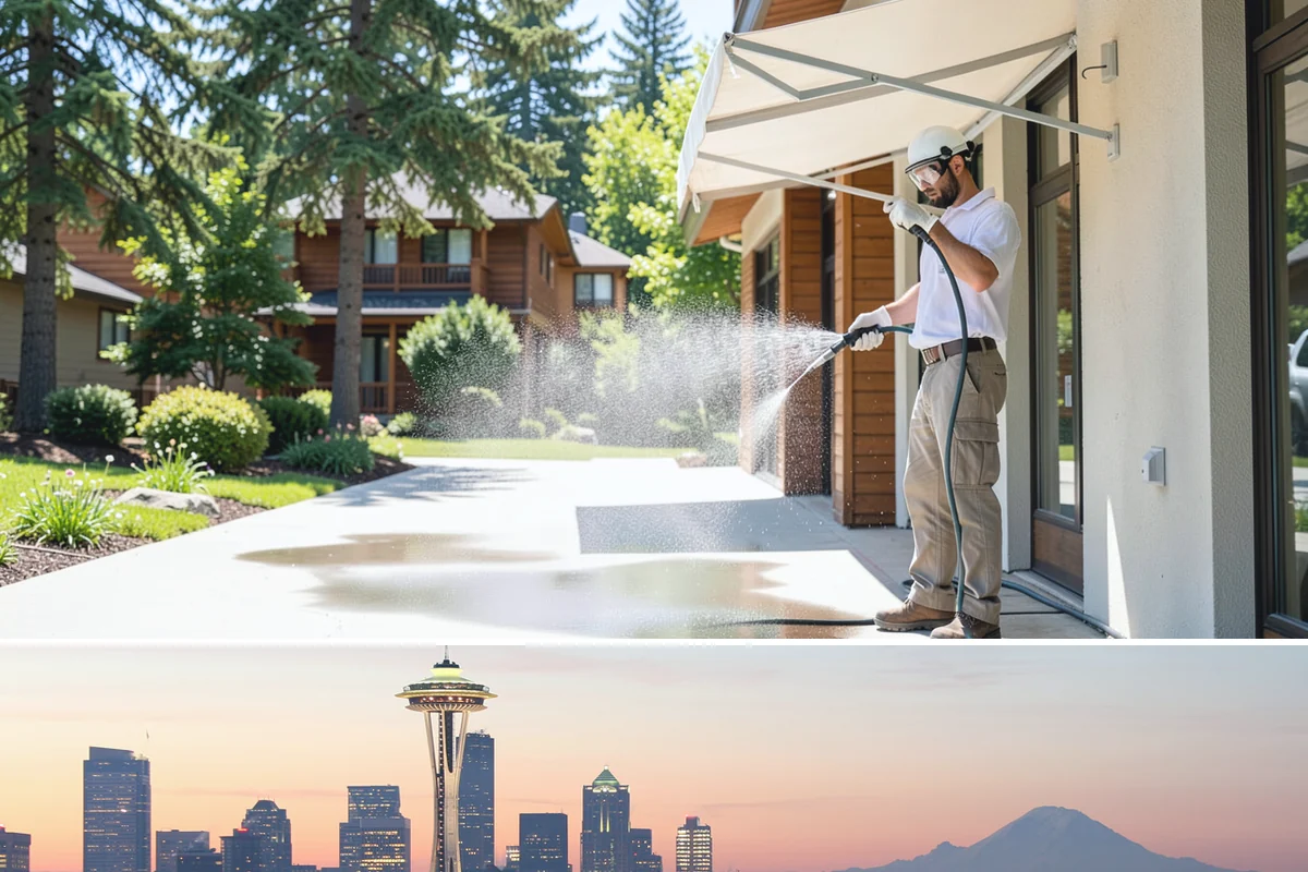 Self-Storage Facility Cleaning in Seattle, King County, WA - Annual or semi-annual cleaning in spring and early fall keeps a storage facility bright through the Northwest's wet months.