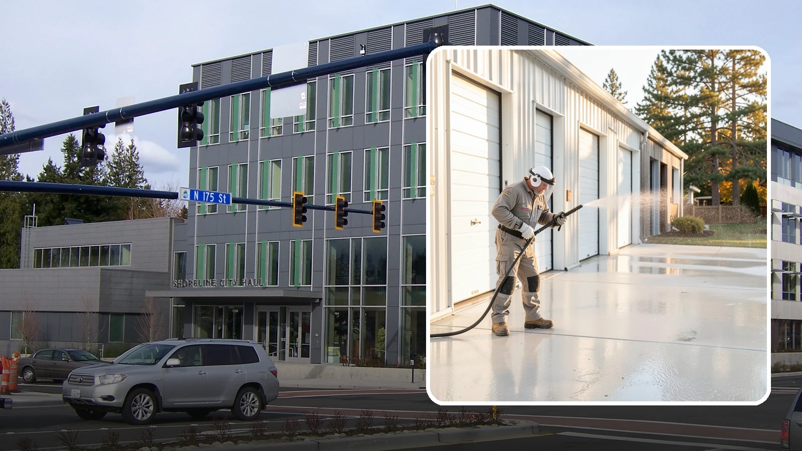 Self-Storage Facility Cleaning in Shoreline, King County, WA - Facility-wide exterior cleaning for self-storage sites that brightens roll-up doors, corridors, and drive lanes across sprawling...