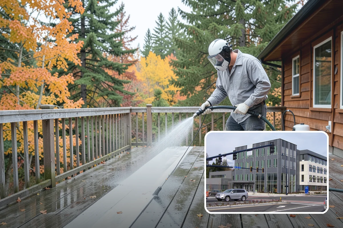 Self-Storage Facility Cleaning in Shoreline, King County, WA - Brightens long rows of roll-up doors and metal panels
