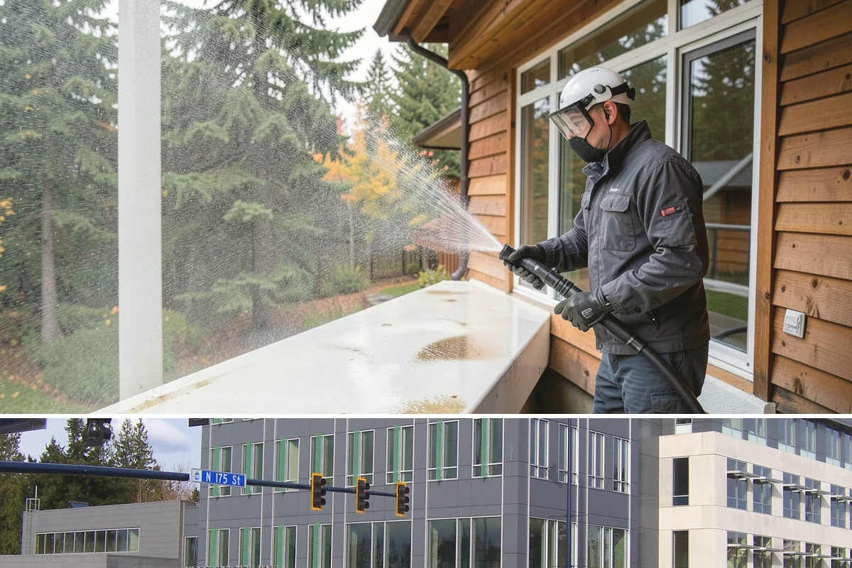 Self-Storage Facility Cleaning in Shoreline, King County, WA - Annual or semi-annual cleaning in spring and early fall keeps a storage facility bright through the Northwest's wet months.