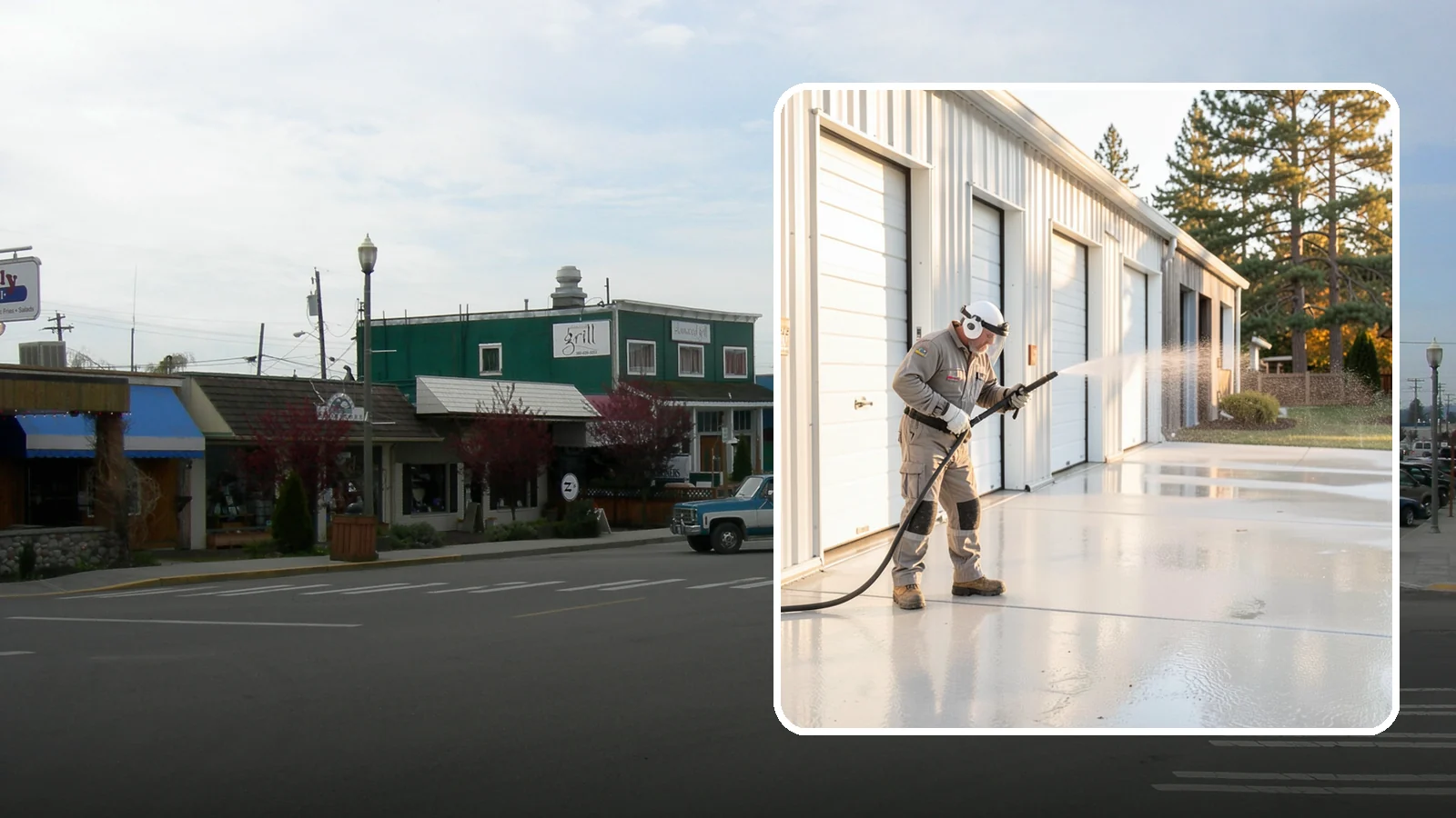 Self-Storage Facility Cleaning in Stanwood, Snohomish County, WA - Facility-wide exterior cleaning for self-storage sites that brightens roll-up doors, corridors, and drive lanes across sprawling...