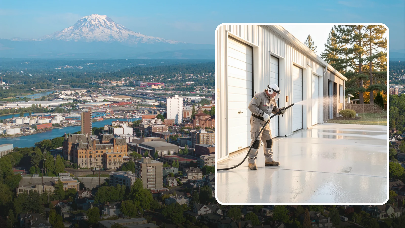 Self-Storage Facility Cleaning in Tacoma, Pierce County, WA - Facility-wide exterior cleaning for self-storage sites that brightens roll-up doors, corridors, and drive lanes across sprawling...