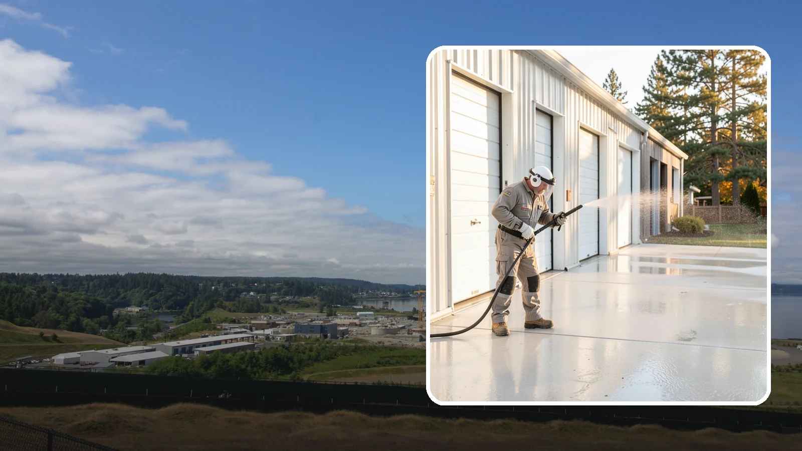 Self-Storage Facility Cleaning in University Place, Pierce County, WA - Facility-wide exterior cleaning for self-storage sites that brightens roll-up doors, corridors, and drive lanes across sprawling...
