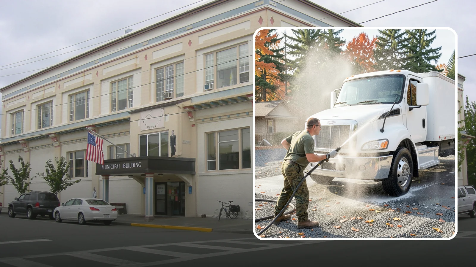 Semi-Truck Washing in Anacortes, Skagit County, WA - We wash semi-trucks and trailers, clearing the road grime, salt film, and exhaust soot that build up over long Northwest hauls.