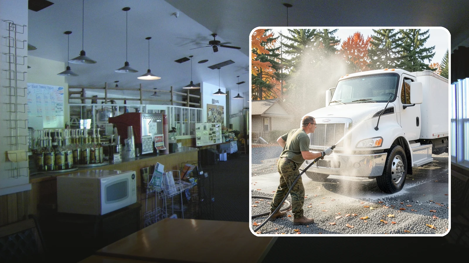 Semi-Truck Washing in Black Diamond, King County, WA - We wash semi-trucks and trailers, clearing the road grime, salt film, and exhaust soot that build up over long Northwest hauls.
