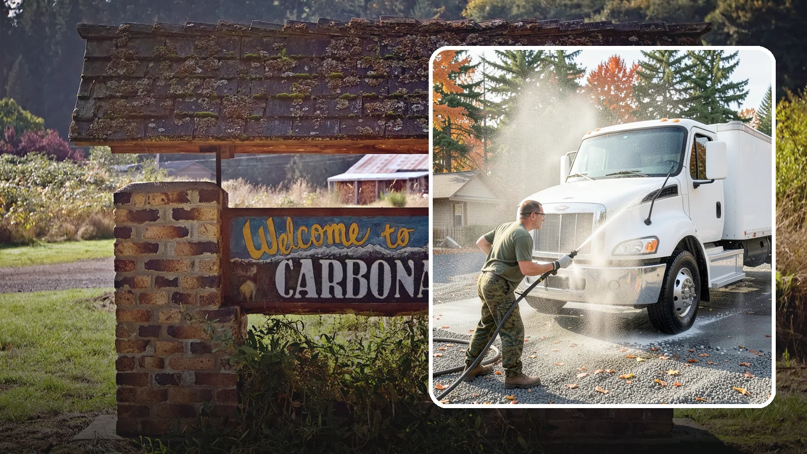 Semi-Truck Washing in Carbonado, Pierce County, WA - We wash semi-trucks and trailers, clearing the road grime, salt film, and exhaust soot that build up over long Northwest hauls.