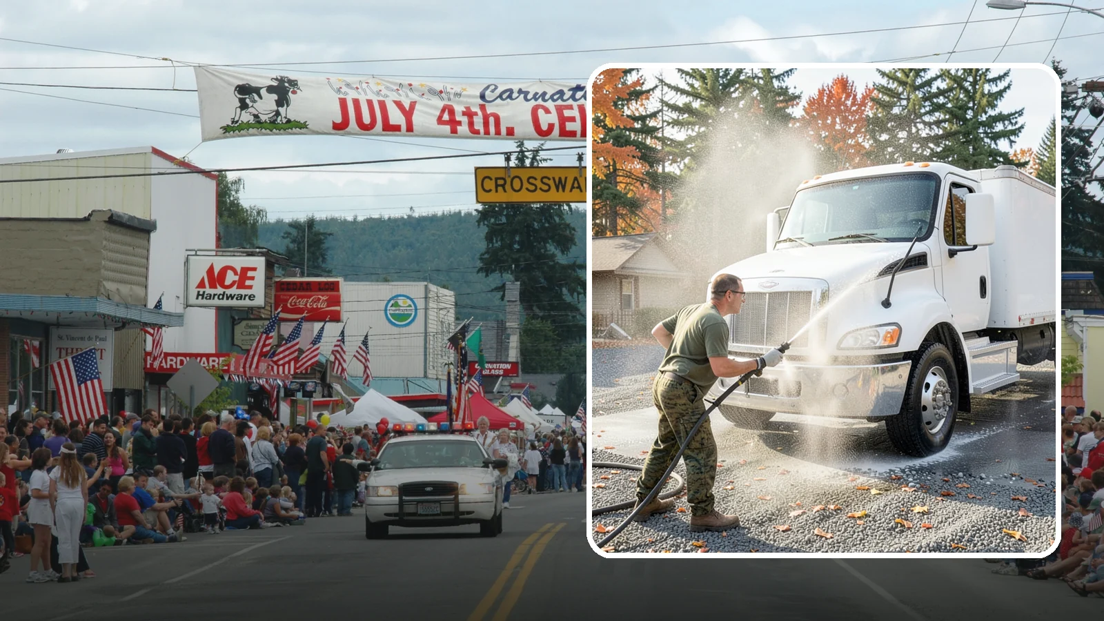 Semi-Truck Washing in Carnation, King County, WA - We wash semi-trucks and trailers, clearing the road grime, salt film, and exhaust soot that build up over long Northwest hauls.