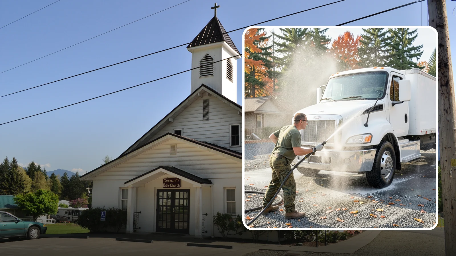 Semi-Truck Washing in Concrete, Skagit County, WA - We wash semi-trucks and trailers, clearing the road grime, salt film, and exhaust soot that build up over long Northwest hauls.