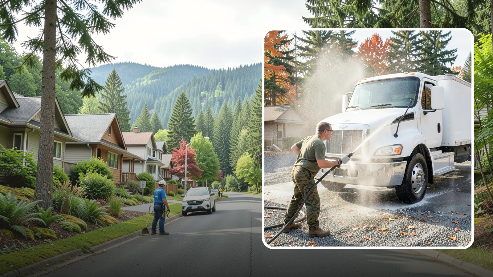 Semi-Truck Washing in Darrington, Snohomish County, WA - We wash semi-trucks and trailers, clearing the road grime, salt film, and exhaust soot that build up over long Northwest hauls.