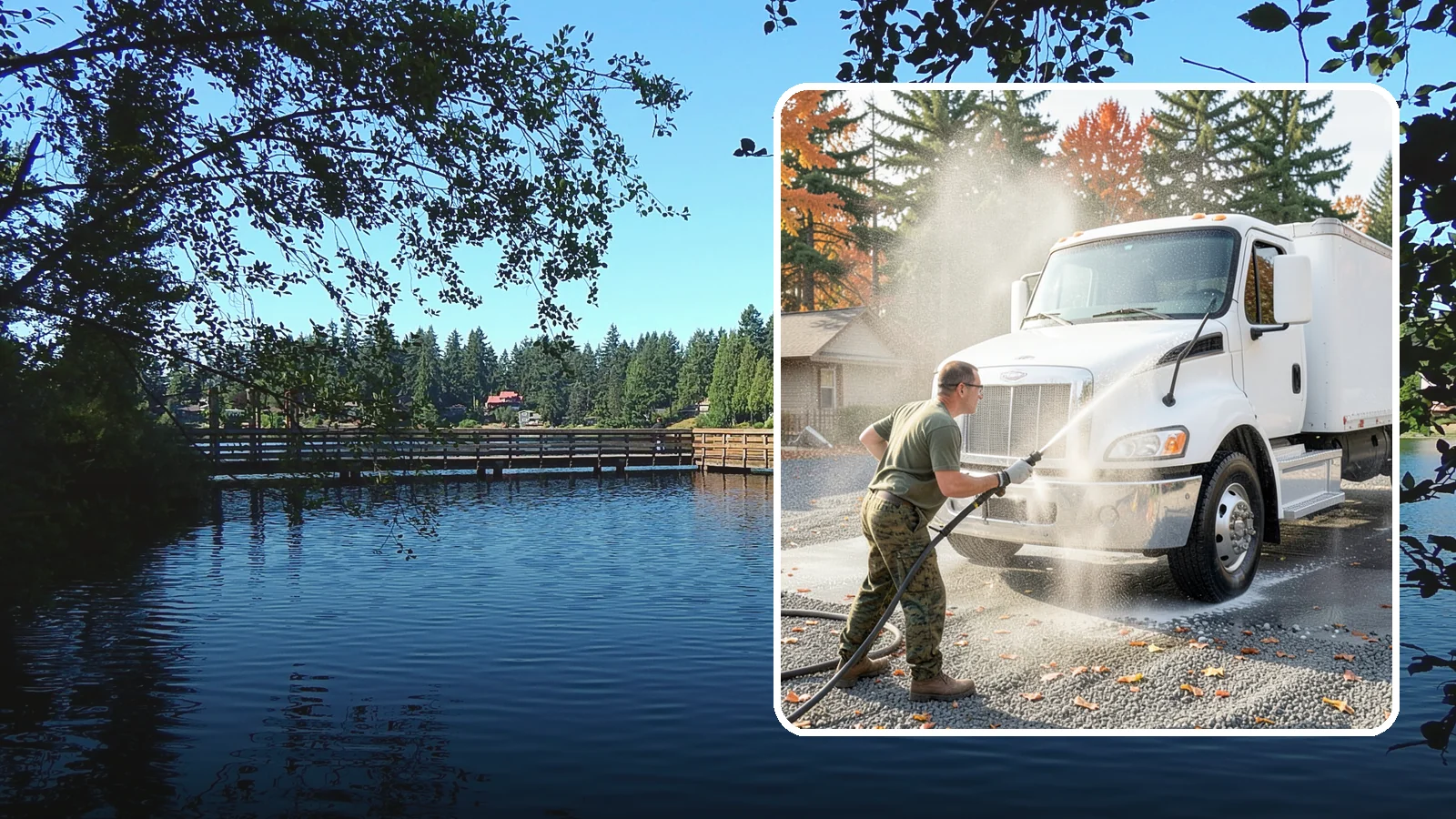 Semi-Truck Washing in Federal Way, King County, WA - We wash semi-trucks and trailers, clearing the road grime, salt film, and exhaust soot that build up over long Northwest hauls.