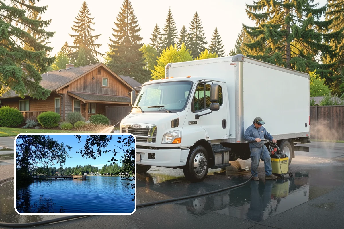 Semi-Truck Washing in Federal Way, King County, WA - Breaks down exhaust soot and mountain-pass salt film