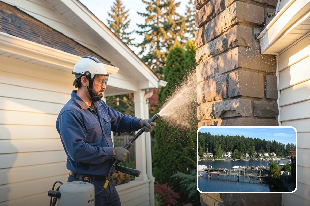 Semi-Truck Washing in Gig Harbor, Pierce County, WA - Breaks down exhaust soot and mountain-pass salt film