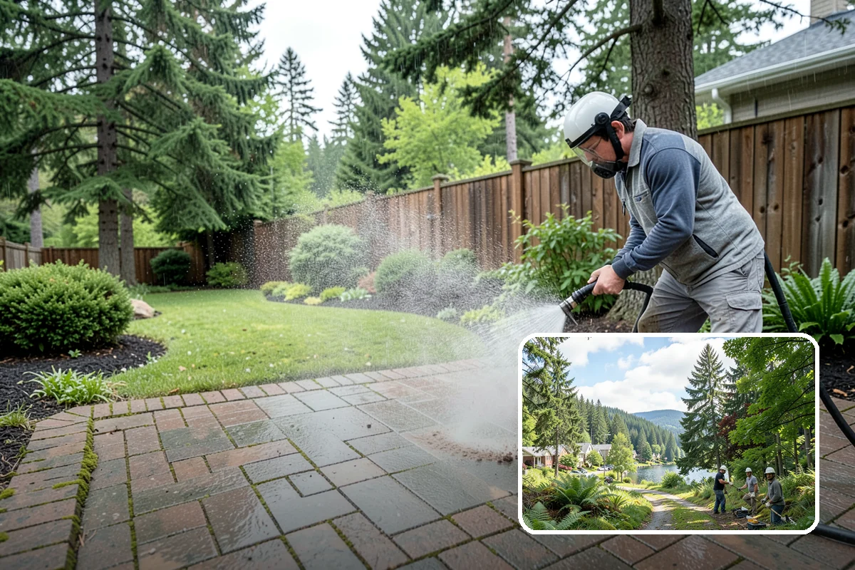 Semi-Truck Washing in Lake Forest Park, King County, WA - Breaks down exhaust soot and mountain-pass salt film