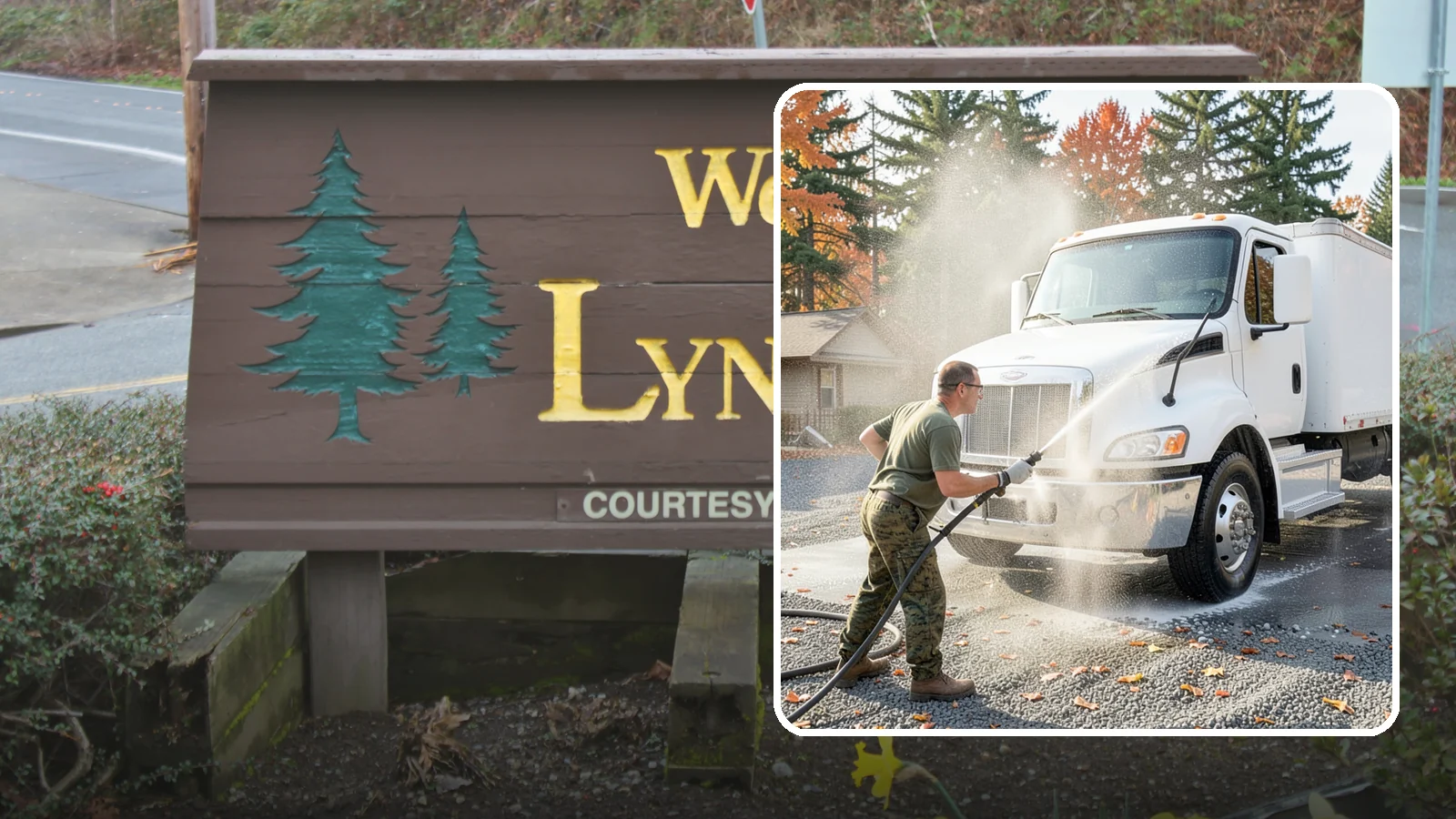 Semi-Truck Washing in Lynnwood, Snohomish County, WA - We wash semi-trucks and trailers, clearing the road grime, salt film, and exhaust soot that build up over long Northwest hauls.