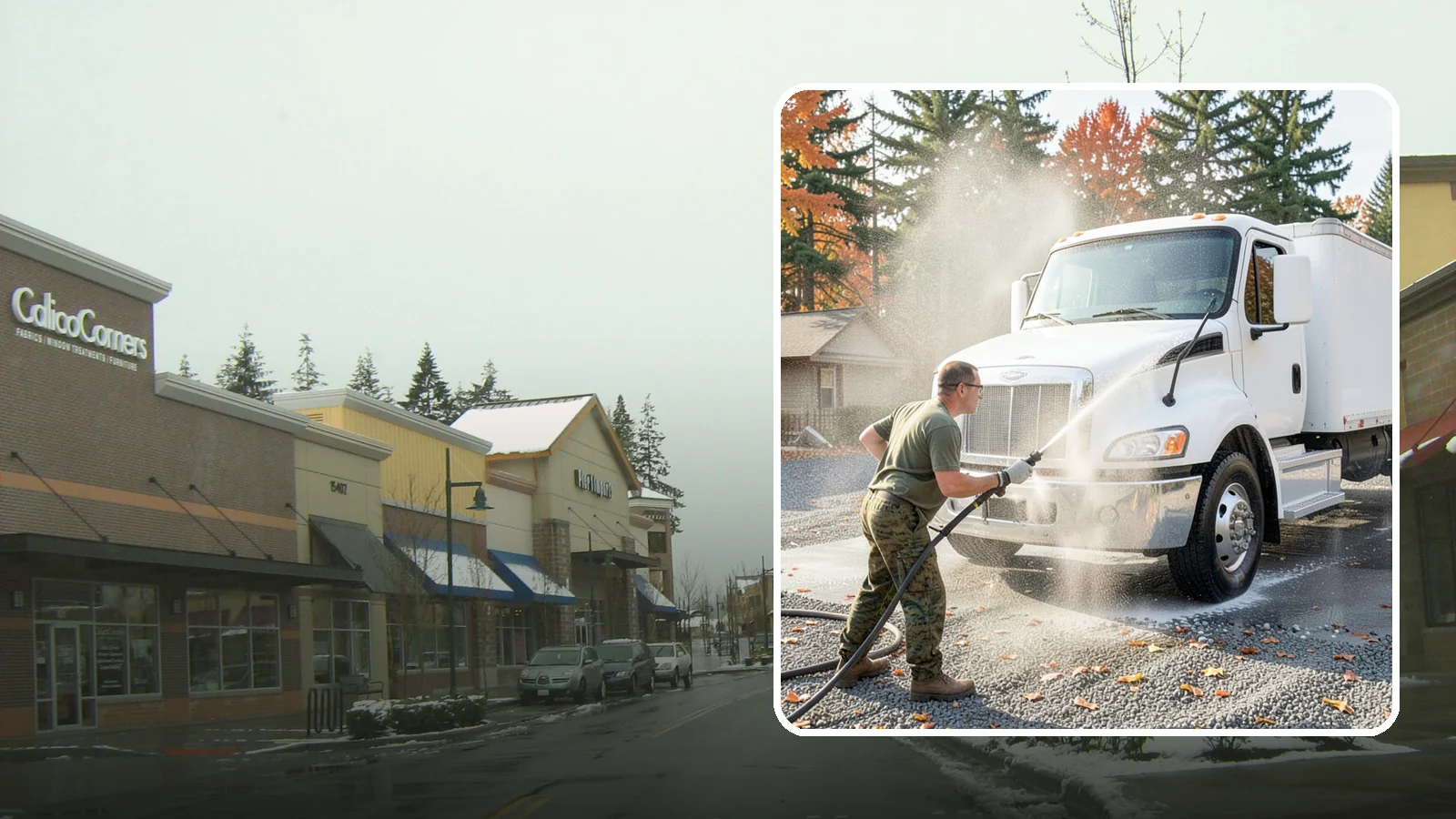 Semi-Truck Washing in Mill Creek, Snohomish County, WA - We wash semi-trucks and trailers, clearing the road grime, salt film, and exhaust soot that build up over long Northwest hauls.