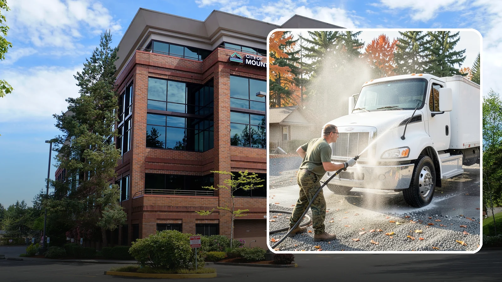 Semi-Truck Washing in Mountlake Terrace, Snohomish County, WA - We wash semi-trucks and trailers, clearing the road grime, salt film, and exhaust soot that build up over long Northwest hauls.