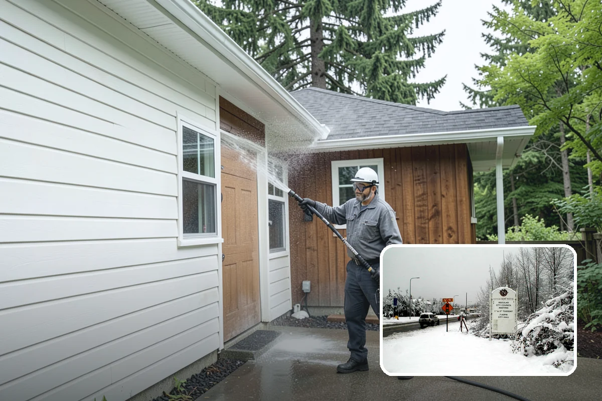 Semi-Truck Washing in Newcastle, King County, WA - Breaks down exhaust soot and mountain-pass salt film