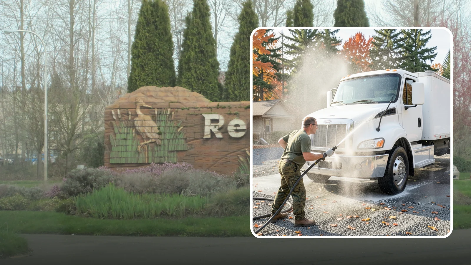 Semi-Truck Washing in Renton, King County, WA - We wash semi-trucks and trailers, clearing the road grime, salt film, and exhaust soot that build up over long Northwest hauls.