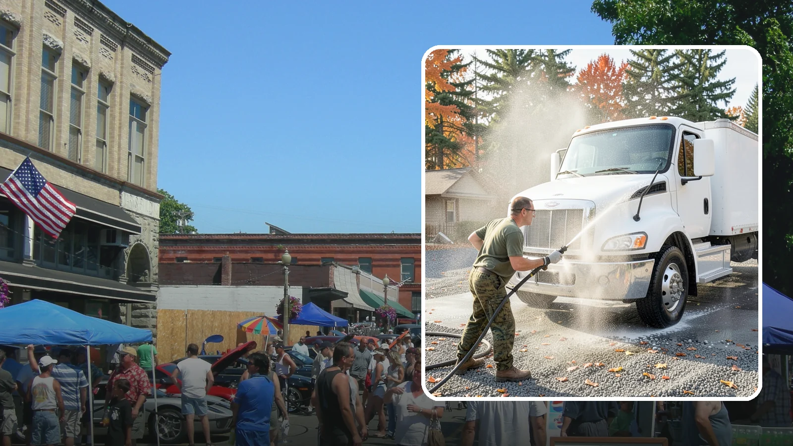 Semi-Truck Washing in Snohomish, Snohomish County, WA - We wash semi-trucks and trailers, clearing the road grime, salt film, and exhaust soot that build up over long Northwest hauls.