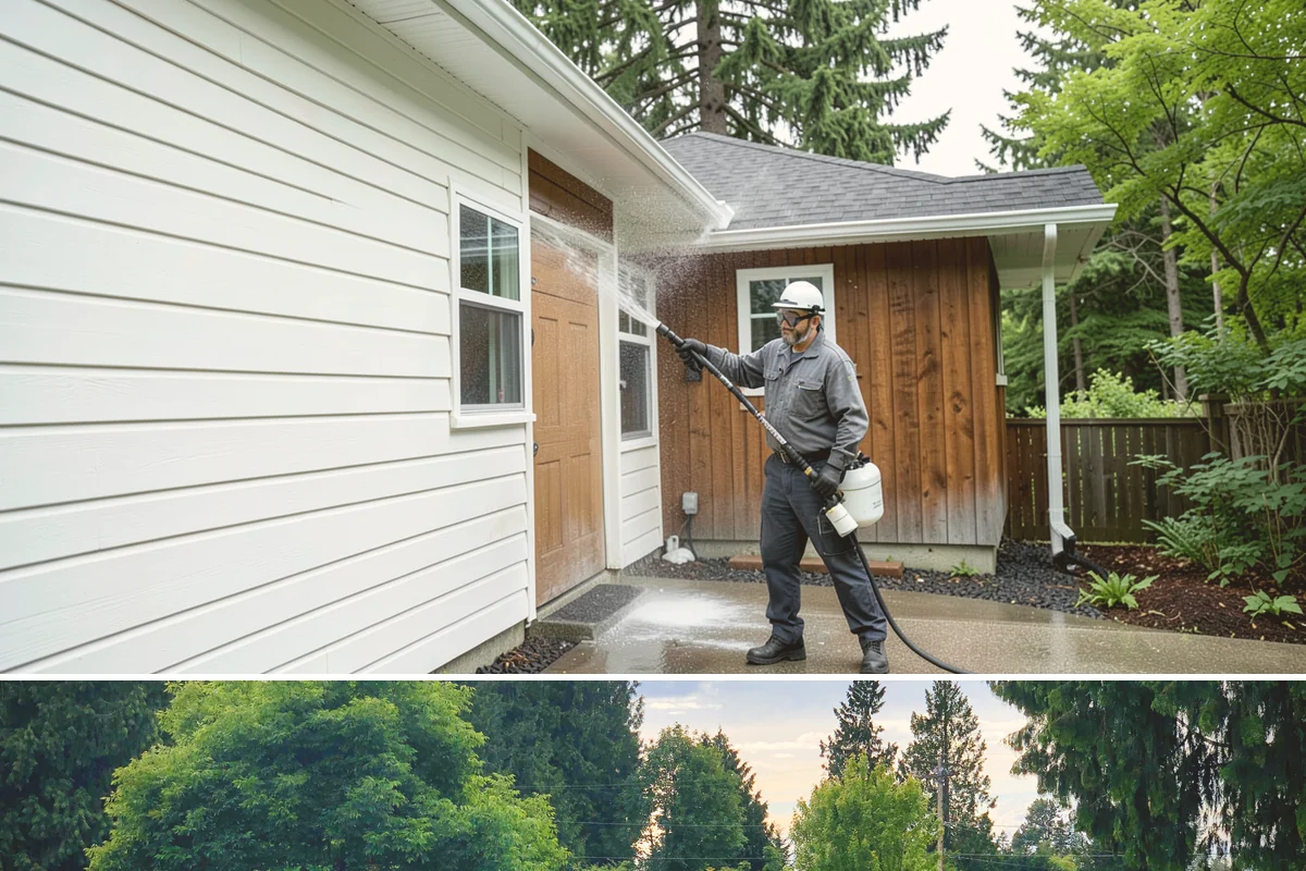 Shed Cleaning in Bonney Lake, Pierce County, WA - Late spring through early fall gives the cleaned surfaces the best chance to dry before the next stretch of Northwest rain sets...