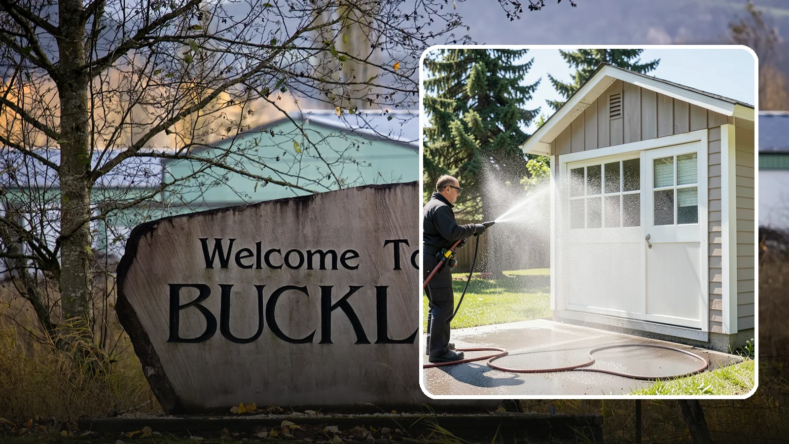 Shed Cleaning in Buckley, Pierce County, WA - We wash down backyard sheds so the siding, roof, and trim shed Washington's damp-weather grime instead of holding onto it.