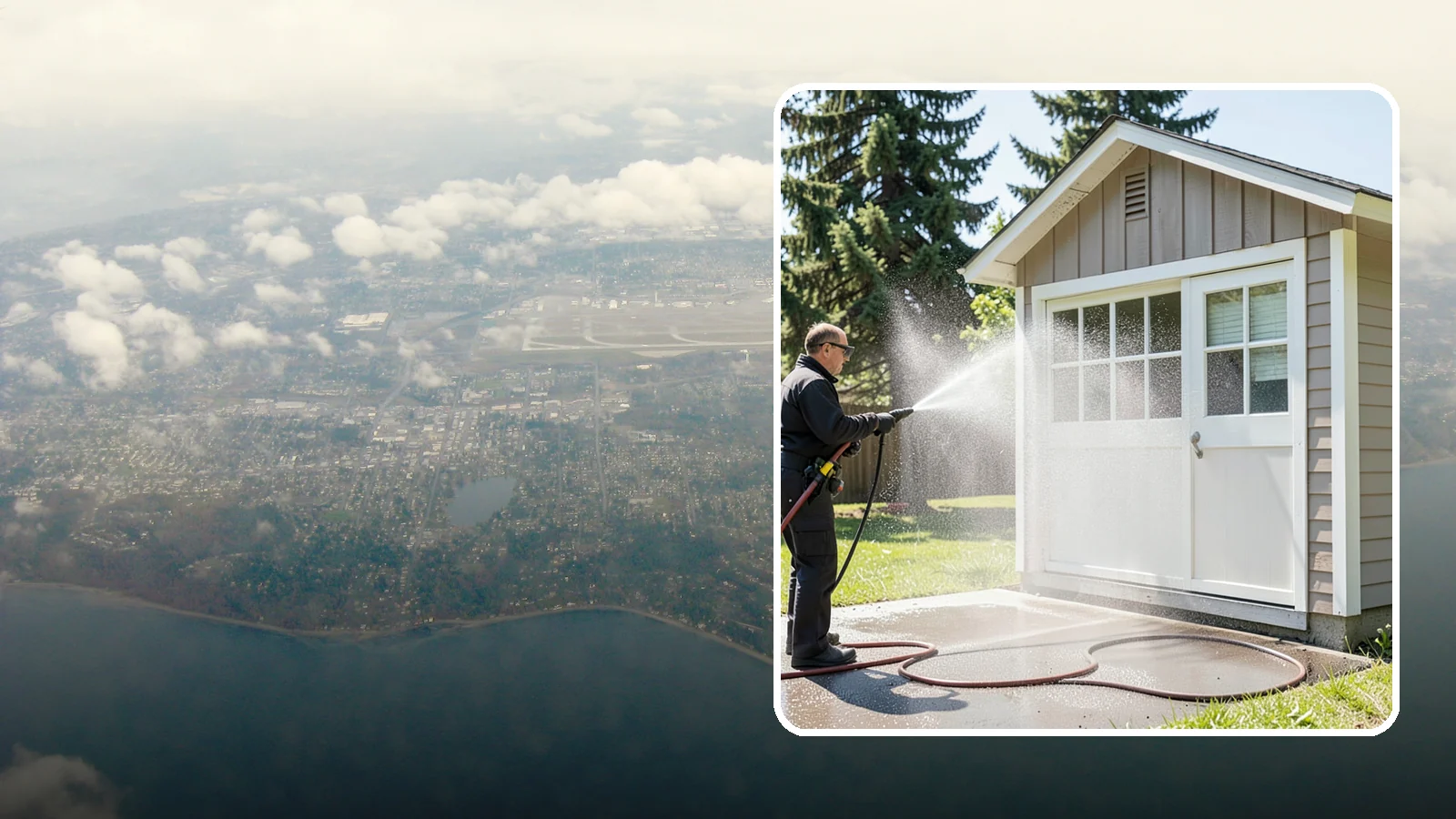 Shed Cleaning in Burien, King County, WA - We wash down backyard sheds so the siding, roof, and trim shed Washington's damp-weather grime instead of holding onto it.