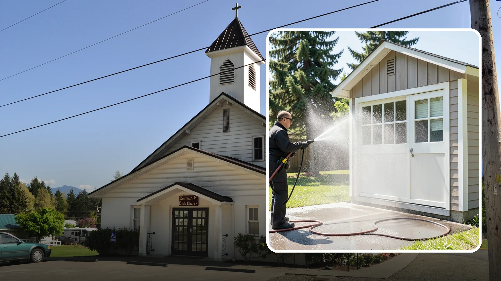 Shed Cleaning in Concrete, Skagit County, WA - We wash down backyard sheds so the siding, roof, and trim shed Washington's damp-weather grime instead of holding onto it.