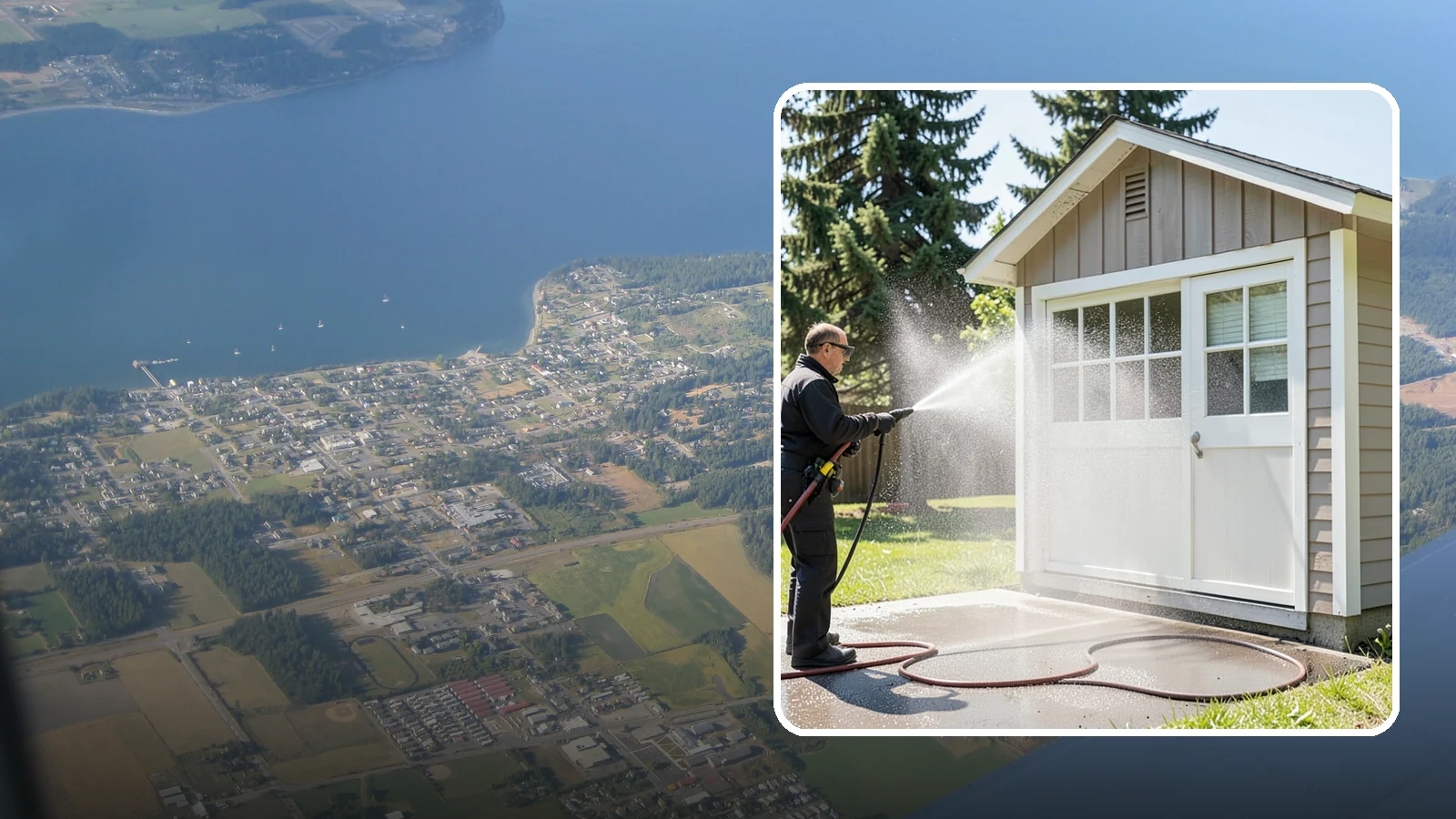 Shed Cleaning in Coupeville, Island County, WA - We wash down backyard sheds so the siding, roof, and trim shed Washington's damp-weather grime instead of holding onto it.