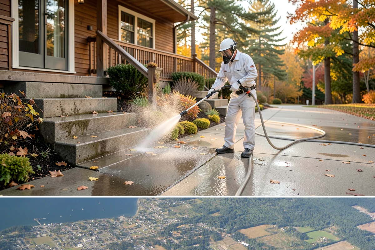 Shed Cleaning in Coupeville, Island County, WA - Late spring through early fall gives the cleaned surfaces the best chance to dry before the next stretch of Northwest rain sets...