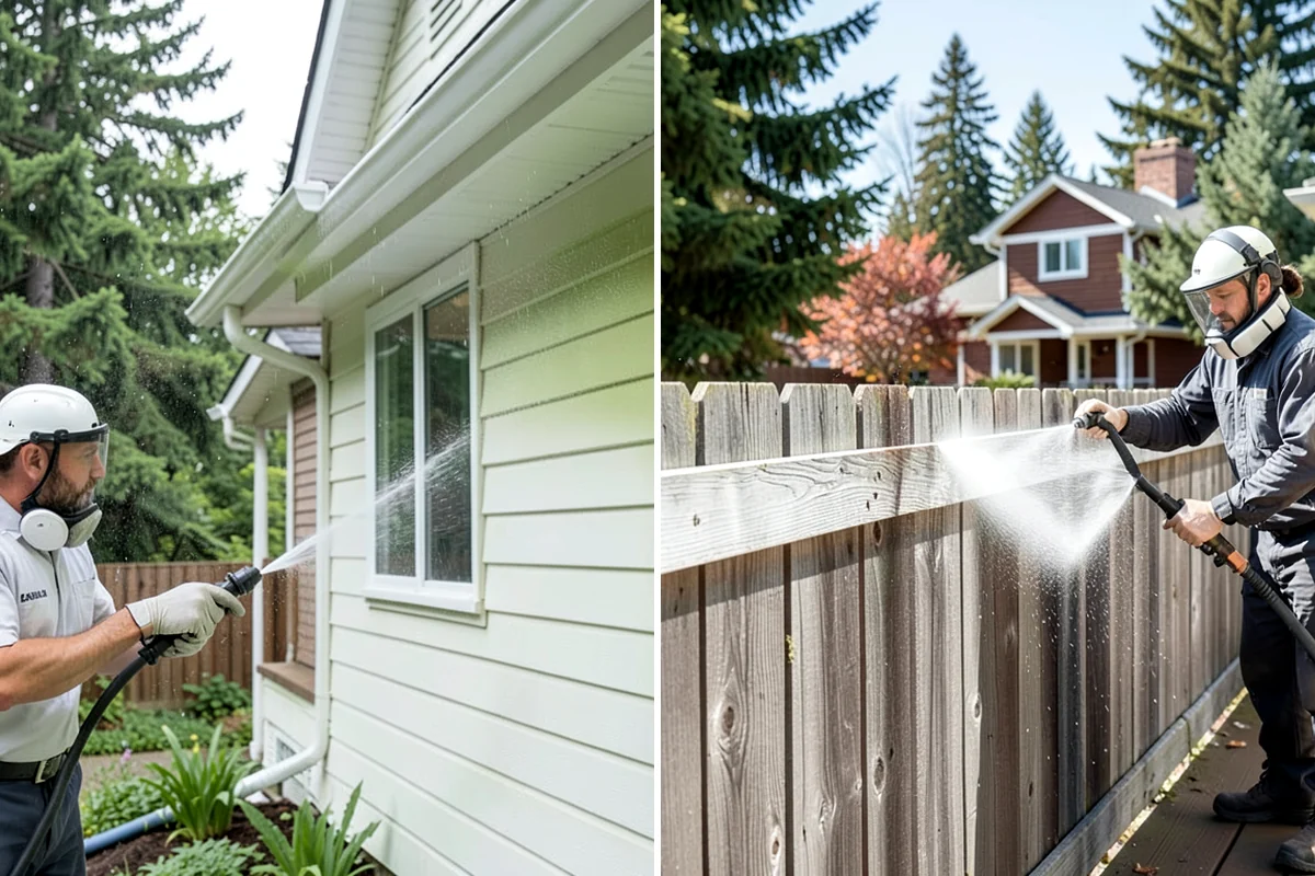 Shed Cleaning in DuPont, Pierce County, WA - Inspect siding type and flag any soft or damaged panels