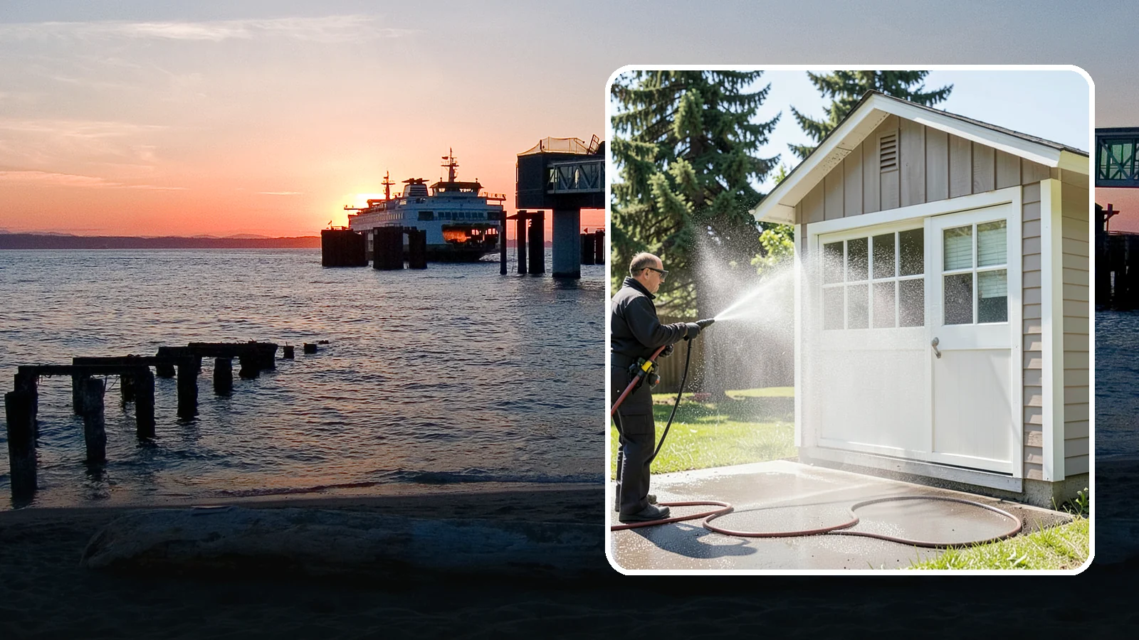 Shed Cleaning in Edmonds, Snohomish County, WA - We wash down backyard sheds so the siding, roof, and trim shed Washington's damp-weather grime instead of holding onto it.