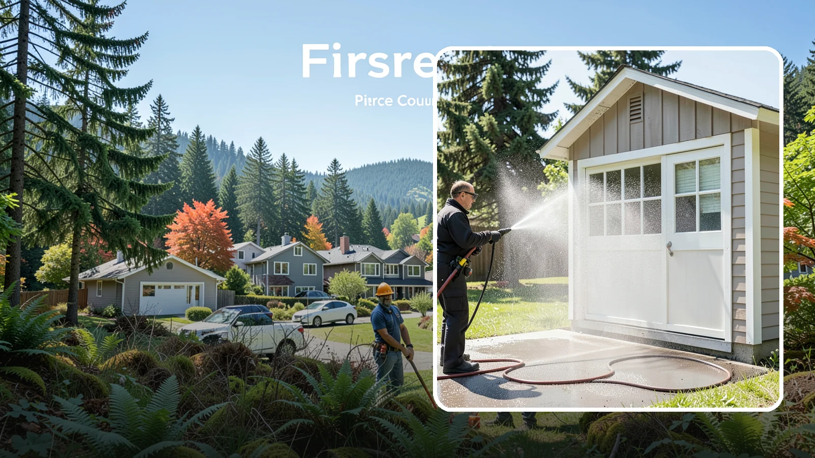 Shed Cleaning in Fircrest, Pierce County, WA - We wash down backyard sheds so the siding, roof, and trim shed Washington's damp-weather grime instead of holding onto it.