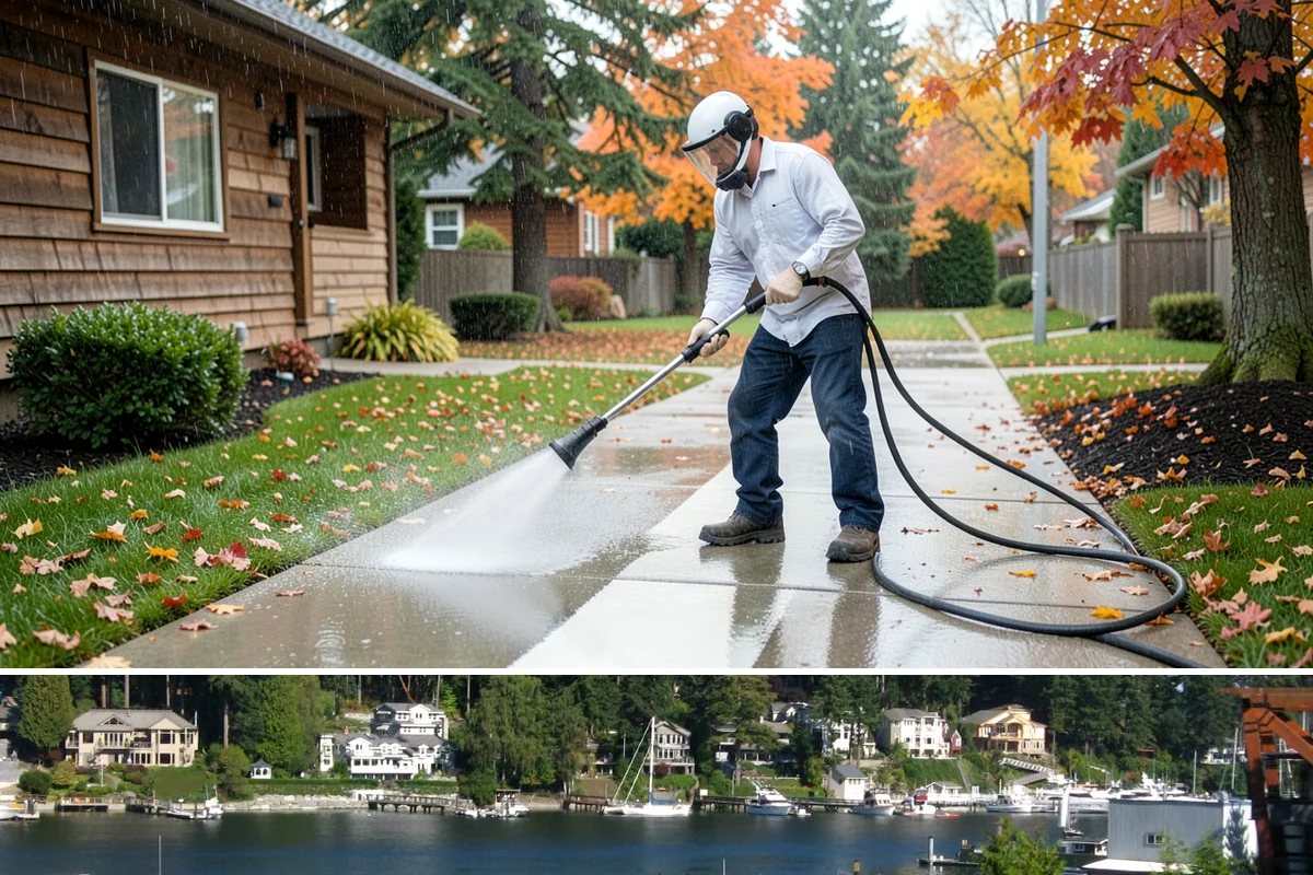 Shed Cleaning in Gig Harbor, Pierce County, WA - Late spring through early fall gives the cleaned surfaces the best chance to dry before the next stretch of Northwest rain sets...