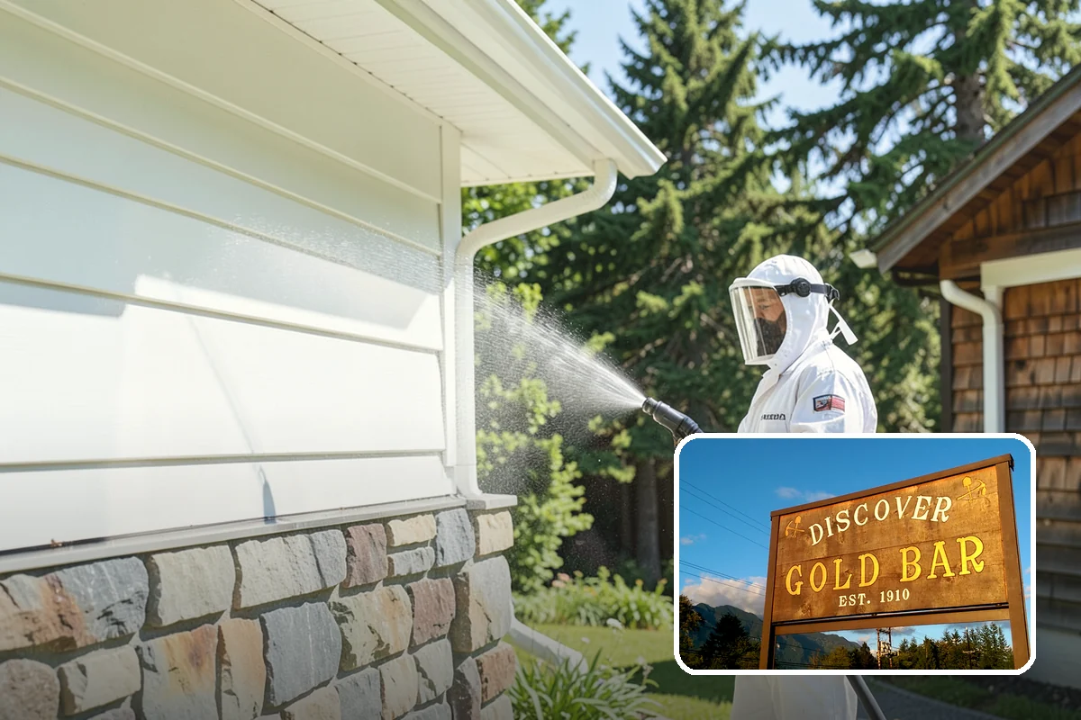 Shed Cleaning in Gold Bar, Snohomish County, WA - Removes the mossy green film that thrives in shaded Puget Sound yards