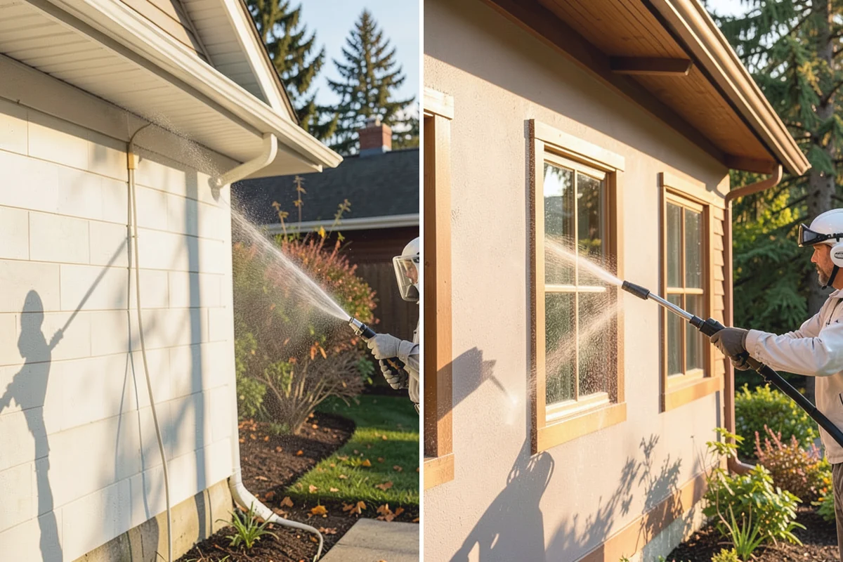 Shed Cleaning in Gold Bar, Snohomish County, WA - Inspect siding type and flag any soft or damaged panels